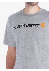 Koszulka bawełniana męska Carhartt Core Logo T-Shirt S/S. Kolor: szary. Materiał: bawełna