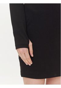 Hugo - HUGO Sukienka codzienna Nilla 50545016 Czarny Slim Fit. Okazja: na co dzień. Kolor: czarny. Materiał: bawełna. Typ sukienki: proste. Styl: casual #4