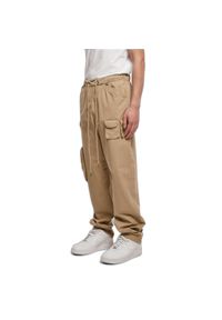 Spodnie Urban Classics Asymetric. Kolor: beżowy. Materiał: materiał #1