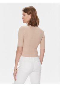Pinko Sweter Tritone Maglia . 102017 A1KW Beżowy Slim Fit. Kolor: beżowy. Materiał: jedwab, bawełna #4
