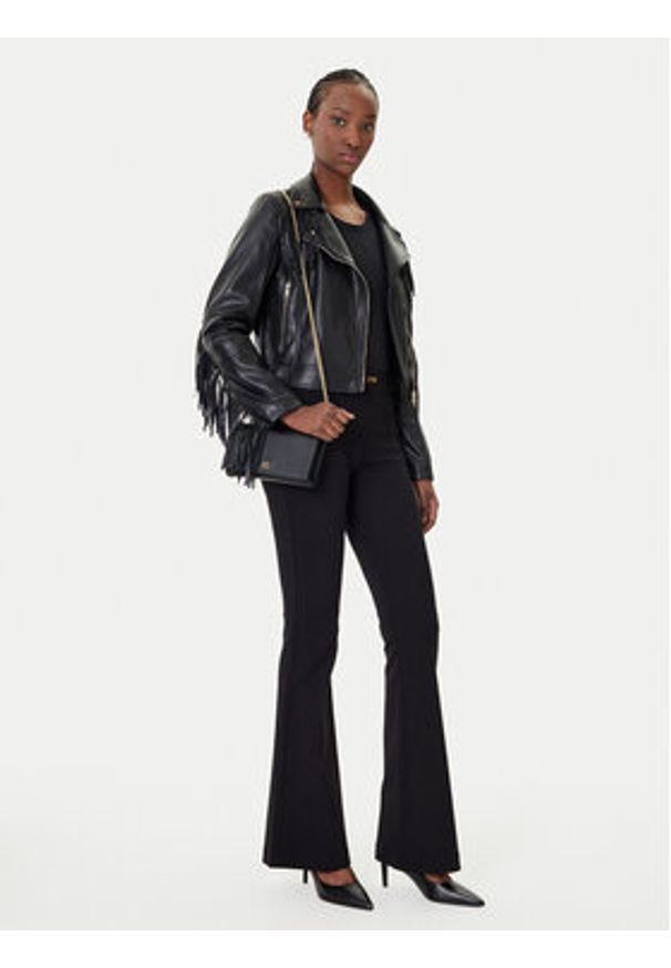 Rinascimento Kurtka z imitacji skóry CFC0124662003 Czarny Regular Fit. Kolor: czarny. Materiał: skóra