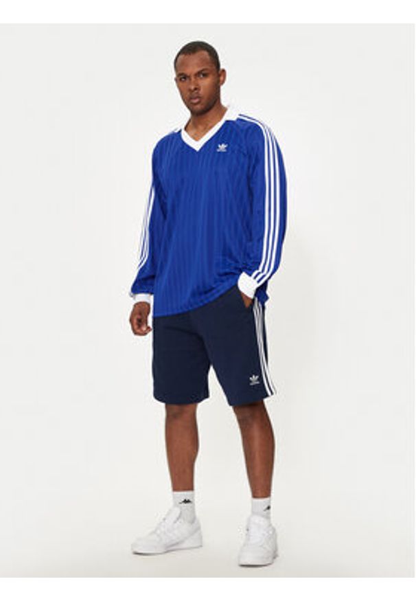 Adidas - adidas Longsleeve adicolor Piqué Football IX5227 Niebieski Regular Fit. Kolor: niebieski. Materiał: syntetyk. Długość rękawa: długi rękaw