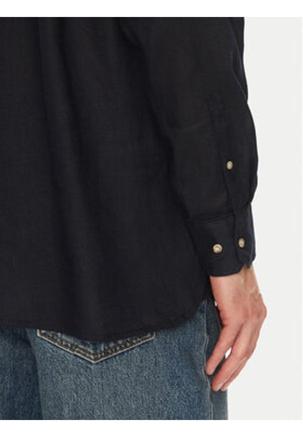 Liu Jo Koszula QA5097 T4359 94013 Granatowy Regular Fit. Kolor: niebieski. Materiał: len