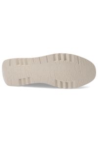 Beżowe Półbuty S.Barski Modne Obuwie Damskie. Kolor: beżowy. Materiał: jeans, skóra. Obcas: na platformie #3