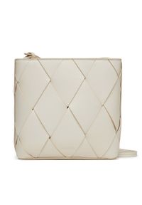 Calvin Klein Torebka Ck Woven Square Crossbody K60K612991 Biały. Kolor: biały. Materiał: skórzane