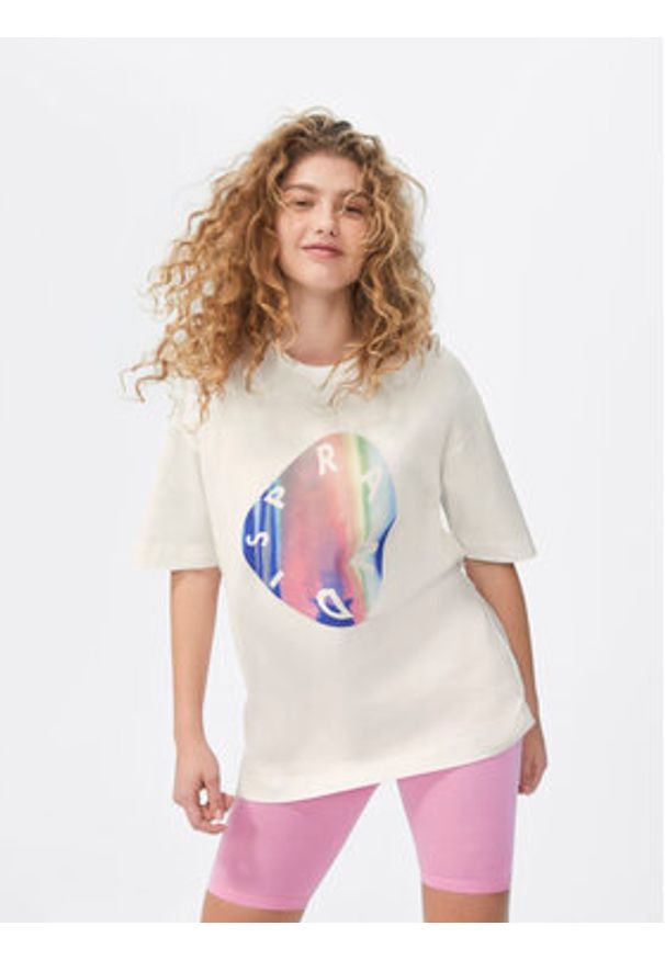 Sprandi T-Shirt SP22-TSD102 Biały Relaxed Fit. Kolor: biały. Materiał: bawełna
