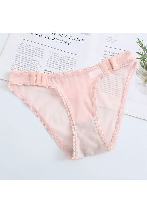 Intica - Tangi z niskim stanem z lekkiego materiału Maiki. Stan: obniżony. Kolor: różowy. Materiał: materiał