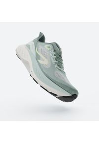 KIPRUN - Buty do biegania damskie Kiprun KS900 Support. Kolor: zielony, biały, niebieski, wielokolorowy. Wzór: geometria. Sport: bieganie