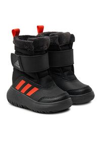 Adidas - adidas Śniegowce Winterplay I IF1715 Czarny. Kolor: czarny. Materiał: skóra