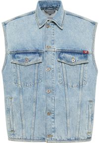 Mustang - MĘSKA KAMIZELKA JENSOWA MUSTANG Florida Vest Denim Blue 1015160 5000 212. Materiał: denim #7