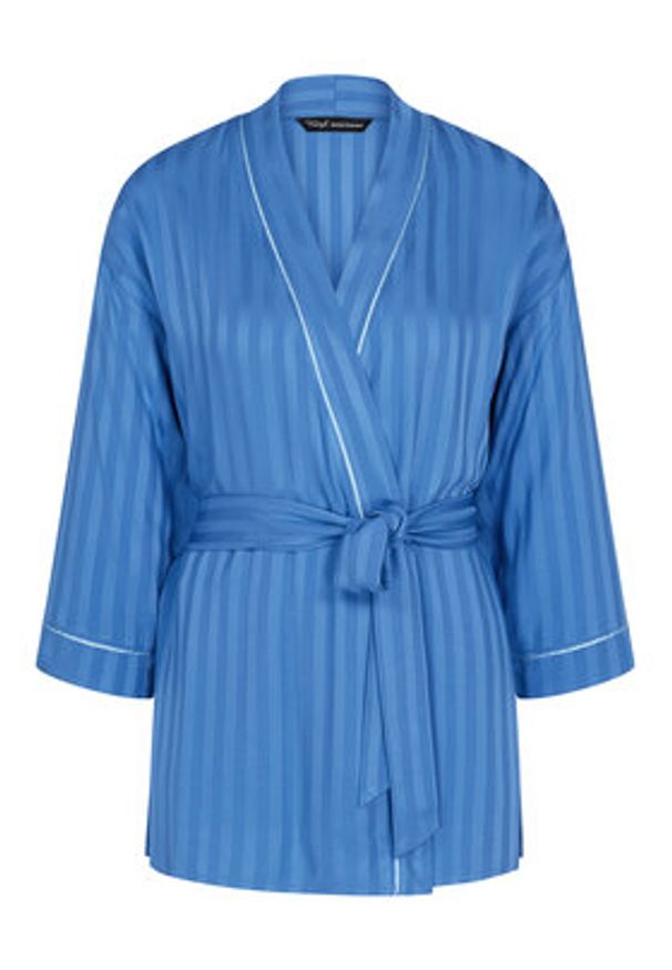 Triumph Szlafrok Amourette Jacquard 10227267 Niebieski. Kolor: niebieski. Materiał: wiskoza