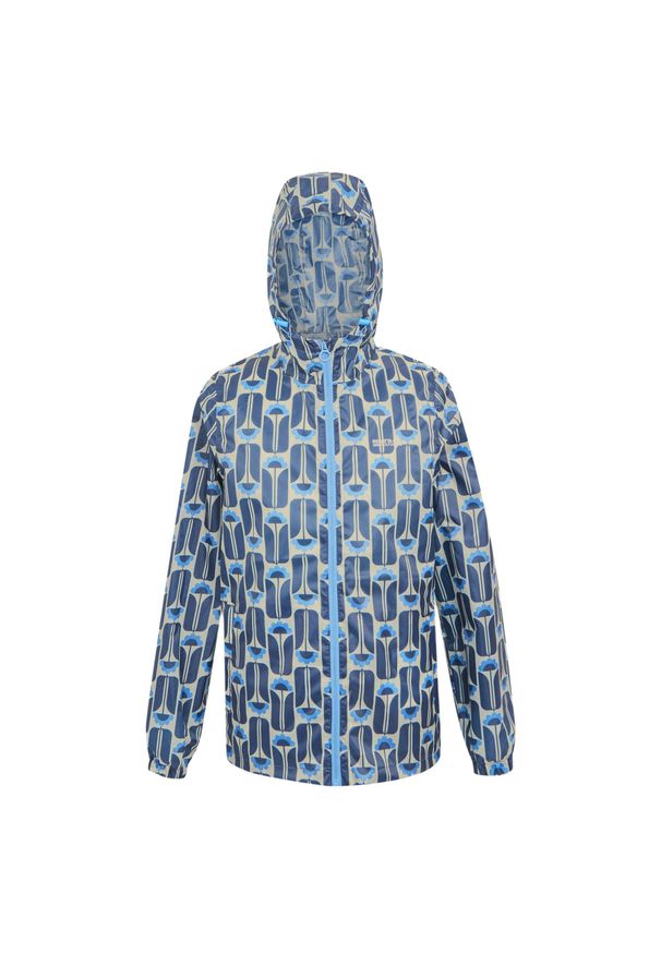 Regatta - Womens/Ladies Orla Kiely Tall Flowers Packaway Waterproof Jacket. Kolor: niebieski