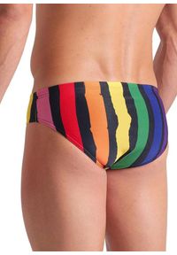 Kąpielówki Arena Painters Stripe Swim Briefs. Kolor: czarny. Wzór: kolorowy