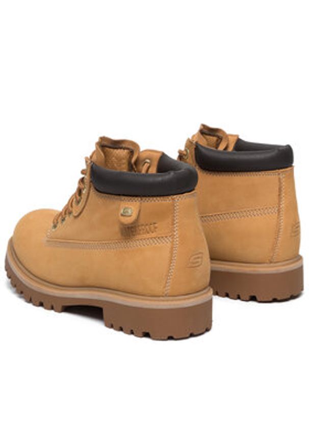 skechers - Skechers Trapery Verdict 4442/WTG Brązowy. Kolor: brązowy. Materiał: skóra, nubuk