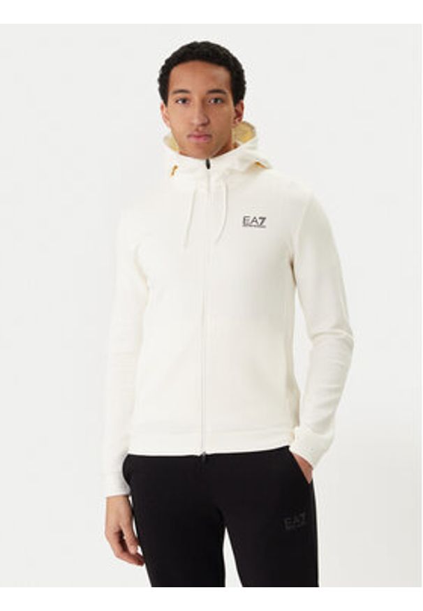 EA7 Emporio Armani Dres 7M001602 AF20845 M0233 Beżowy Regular Fit. Kolor: beżowy. Materiał: bawełna