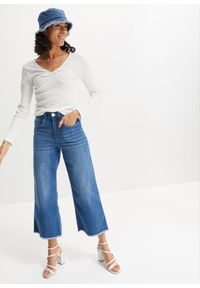 bonprix - Jeansy 7/8 wide fit. Kolor: niebieski #2