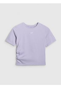 4f - 4F Crop-top do jogi i pilatesu szybkoschnący damski - niebieski XS. Kolor: niebieski. Sport: joga i pilates