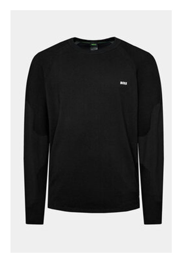 BOSS - Boss Sweter Perform-X_Cn 50498519 Czarny Regular Fit. Kolor: czarny. Materiał: bawełna, syntetyk