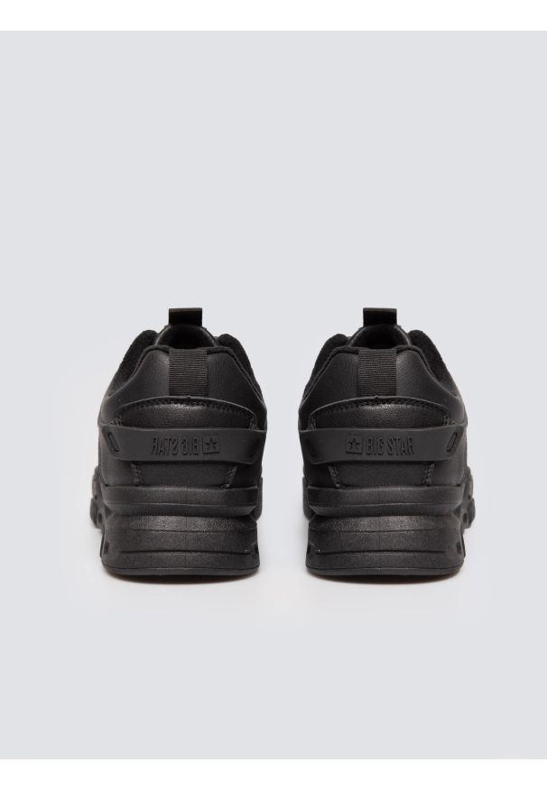Big-Star - Sneakersy męskie ze skóry ekologicznej czarne OO174584 906. Okazja: na co dzień. Nosek buta: okrągły. Kolor: czarny. Materiał: skóra ekologiczna