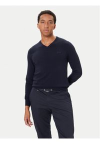 Guess Sweter M5YR27 Z0122 Granatowy Slim Fit. Kolor: niebieski. Materiał: syntetyk