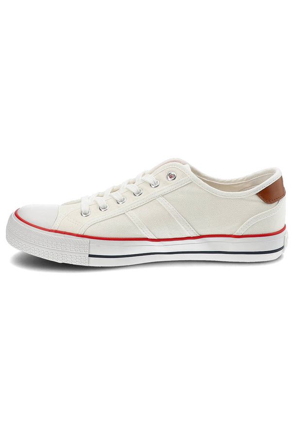 Białe Trampki Lee Cooper Modne Buty Męskie. Okazja: na uczelnię, na co dzień. Kolor: biały. Materiał: guma, materiał. Szerokość cholewki: normalna. Sezon: wiosna. Styl: casual