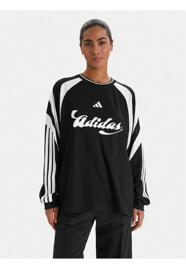 Adidas - adidas Bluzka House Of Tiro JY7638 Czarny Loose Fit. Kolor: czarny. Materiał: syntetyk