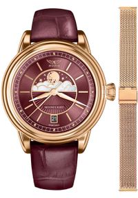 AVIATOR - Zegarek damski Aviator V.1.33.2.265.4-SET różowe złoto. Kolor: złoty, wielokolorowy, różowy #1