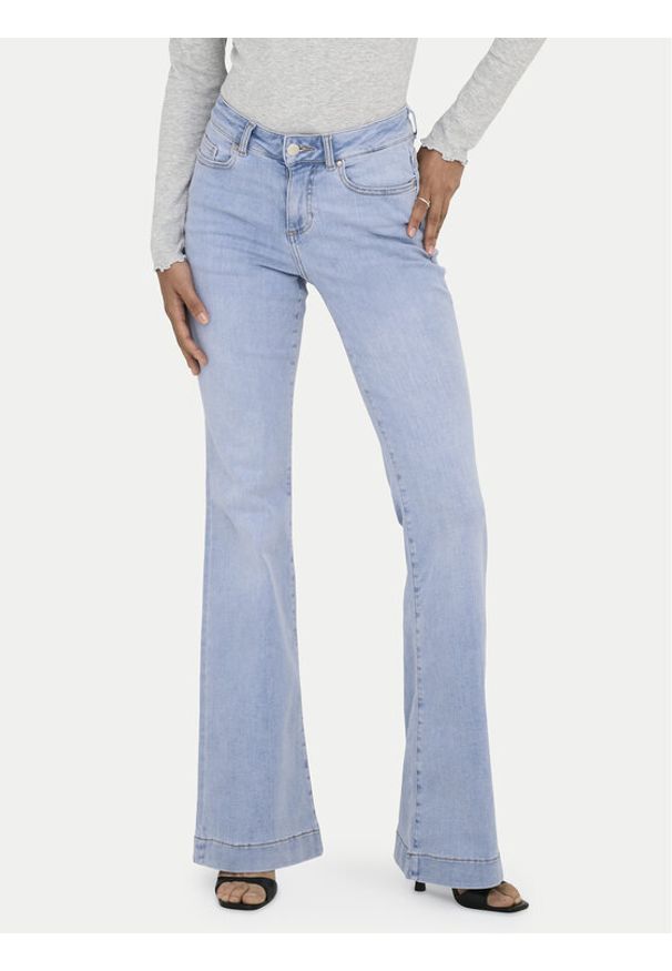 only - ONLY Jeansy Onlblush 15358364 Niebieski jasny Flare Fit. Kolor: niebieski