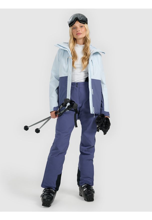 4f - 4F Kurtka narciarska membrana 8000 damska - niebieska S. Kolor: niebieski. Materiał: poliester, materiał. Wzór: gładki. Sezon: zima