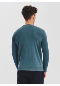 Pako Lorente - PAKO LORENTE - Turkusowy sweter męski. Kolor: turkusowy, brązowy. Materiał: poliamid, bawełna. Sezon: jesień #6