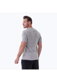 Koszulka treningowa męska NEBBIA Minimalist Logo. Kolor: szary. Sport: fitness