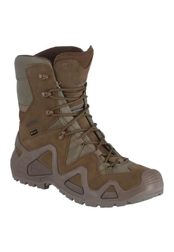 Buty trekkingowe męskie Lowa Zephyr Gtx Hi Tf. Wysokość cholewki: za kostkę. Zapięcie: sznurówki. Kolor: brązowy, wielokolorowy. Materiał: tkanina, zamsz, syntetyk, materiał. Szerokość cholewki: normalna