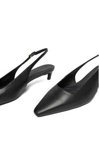 TOMMY HILFIGER - Tommy Hilfiger Czółenka Th Buckle Slingback Low Pump FW0FW09009 Czarny. Kolor: czarny. Materiał: skóra #6
