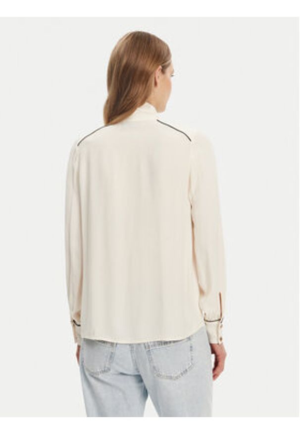 Elisabetta Franchi Koszula 8053686273550 Kolorowy Regular Fit. Kolor: biały. Materiał: wiskoza. Wzór: kolorowy