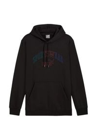 Puma - Damska Bluza Z Kapturem Ess+ Lab Z Gradientowym Logo. Typ kołnierza: kaptur. Kolor: czarny. Wzór: gradientowy