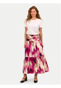 Kaffe Spódnica maxi 10508816 Różowy Regular Fit. Kolor: różowy. Materiał: wiskoza
