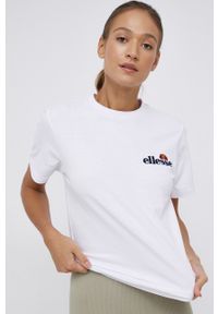 Ellesse t-shirt bawełniany kolor biały. Okazja: na co dzień. Kolor: biały. Materiał: bawełna. Wzór: gładki. Styl: casual #3