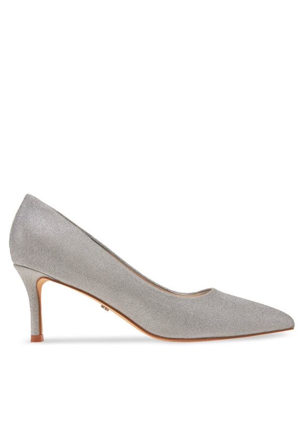 DeeZee Szpilki BK-0807-1 Srebrny. Kolor: srebrny. Materiał: skóra. Obcas: na szpilce