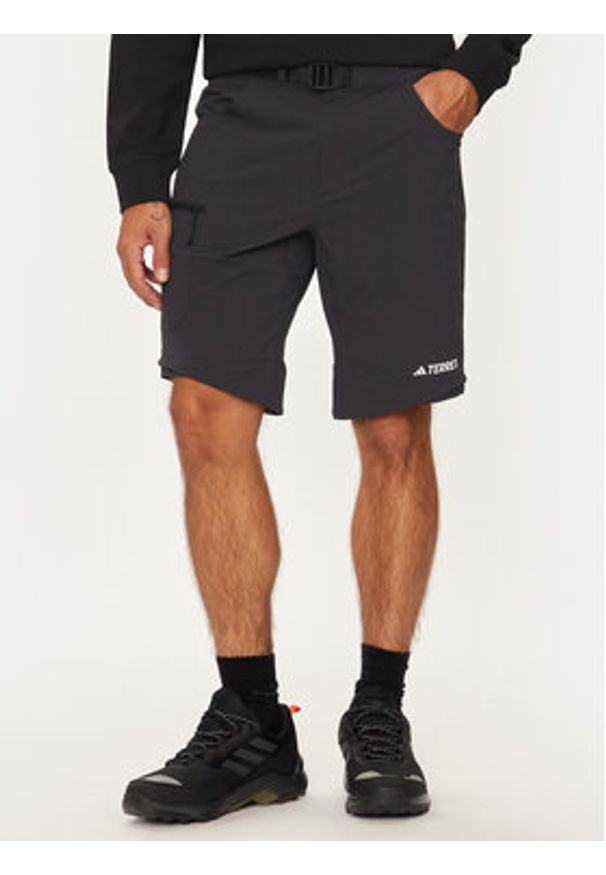 Adidas - adidas Spodnie outdoor Terrex Utilitas HN2896 Czarny Regular Fit. Kolor: czarny. Materiał: syntetyk. Sport: outdoor