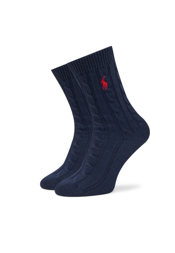 Polo Ralph Lauren Skarpety Wysokie Męskie 4,55955E+11 Granatowy. Kolor: niebieski. Materiał: materiał, bawełna