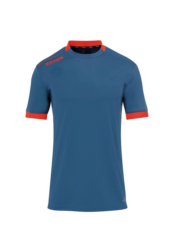 KEMPA - Jersey Kempa Player. Typ kołnierza: kołnierzyk kontrastowy. Kolor: wielokolorowy, pomarańczowy, żółty, szary, niebieski. Materiał: jersey. Wzór: kolorowy