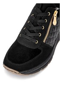 Rieker Sneakersy N6314-00 Czarny. Kolor: czarny. Materiał: skóra