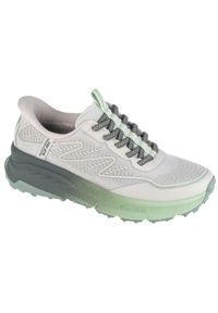 skechers - Buty sportowe Sneakersy damskie, Slip-Ins: Switch Back - Mist. Kolor: szary. Materiał: materiał, syntetyk. Sport: turystyka piesza