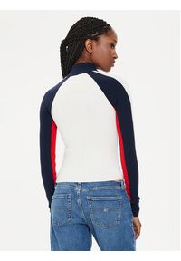 Tommy Jeans Sweter Colorblock DW0DW18595 Écru Slim Fit. Materiał: wiskoza #4