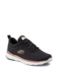 skechers - Skechers Sneakersy Flex Appeal 3.0 13070/BKRG Czarny. Kolor: czarny. Materiał: materiał #3