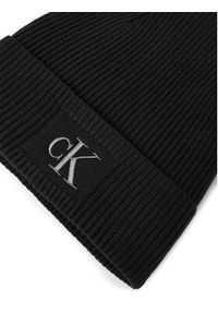 Calvin Klein Czapka Embroidered Rib Cotton Beanie LV04F8097G Czarny. Kolor: czarny. Materiał: bawełna #2