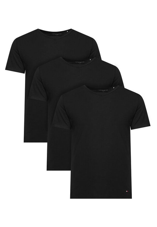 TOMMY HILFIGER - Tommy Hilfiger Komplet t-shirtów UM0UM03929 Czarny Slim Fit. Kolor: czarny. Materiał: bawełna