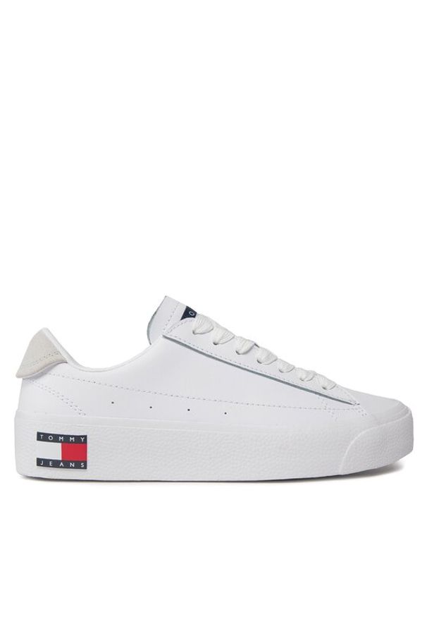 Tommy Jeans Sneakersy Tjw Vulc Flatform Sneaker Ess EN0EN02509 Biały. Kolor: biały. Materiał: skóra