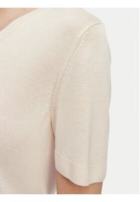 Calvin Klein Sweter LV044F323G Kremowy Regular Fit. Kolor: kremowy. Materiał: wiskoza #4