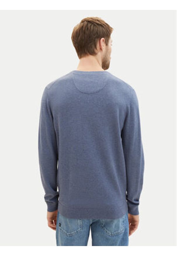 Tom Tailor Sweter 1038427 Niebieski Regular Fit. Kolor: niebieski. Materiał: bawełna